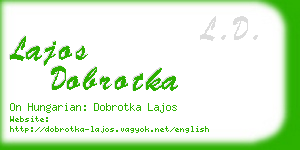 lajos dobrotka business card